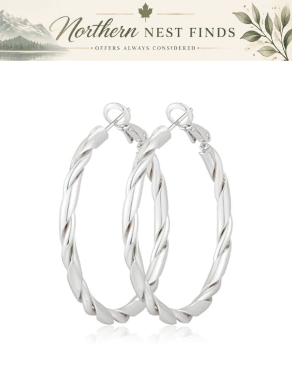 3MM Wide Gold Hoop Earrings Hypoallergenic 925 Sterling Silver Post